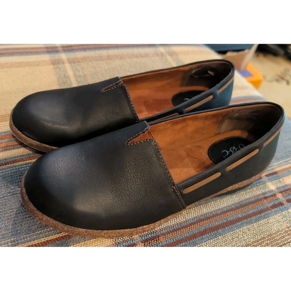 Born BOC Slip On Flats Sz 9 M Soft Black Leather Comfort Loafers BOC Shoes